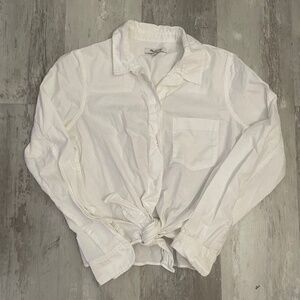 Madewell Womens White Tie front Shirt Size S